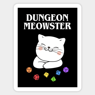 Rainbow Dungeon Meowster Funny Cat Tabletop RPG Sticker
